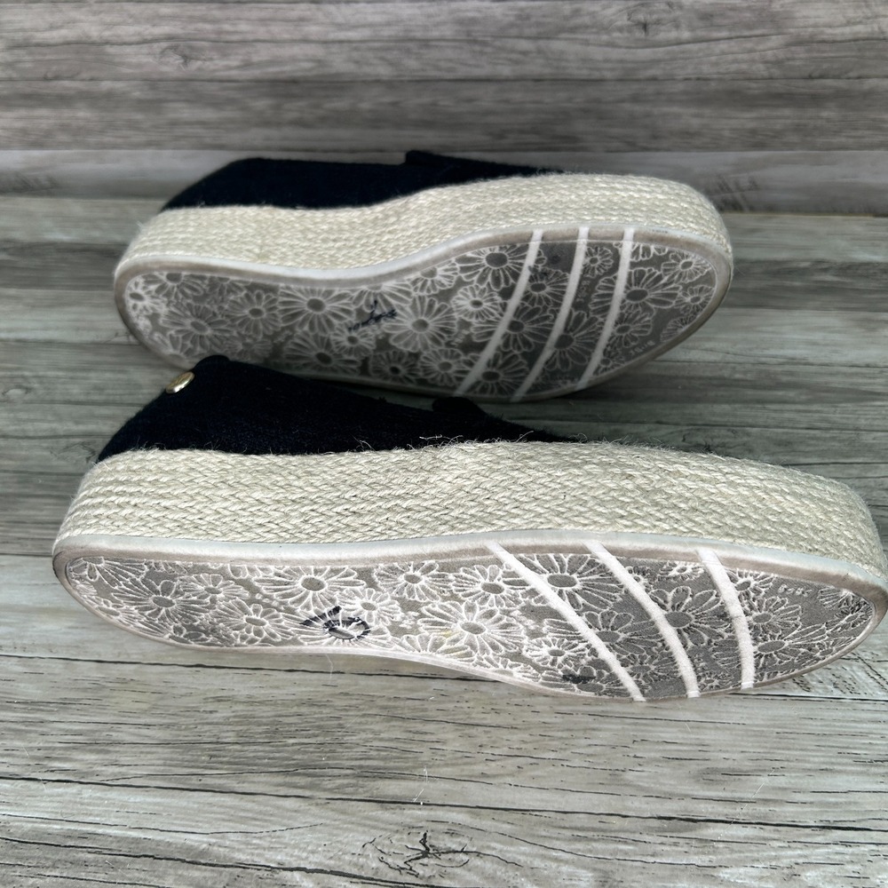 Skechers Martha Stewart Shoes Womens Size 9 Black Espadrille Slip On Platform - Picture 10 of 10